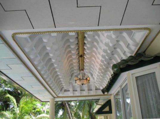 Ornate ceiling finishing work