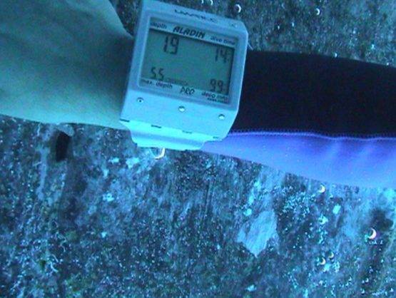 Underwater survey instrument reading